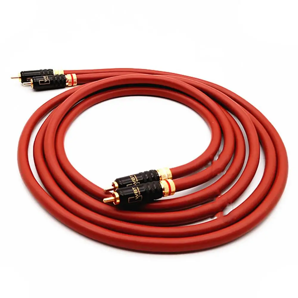 

TOP-HiFi Liton Silver-plated Dual-Filter Audio/Video Signal Line RCA Cable with Gold plated plug for Amplifier CD player