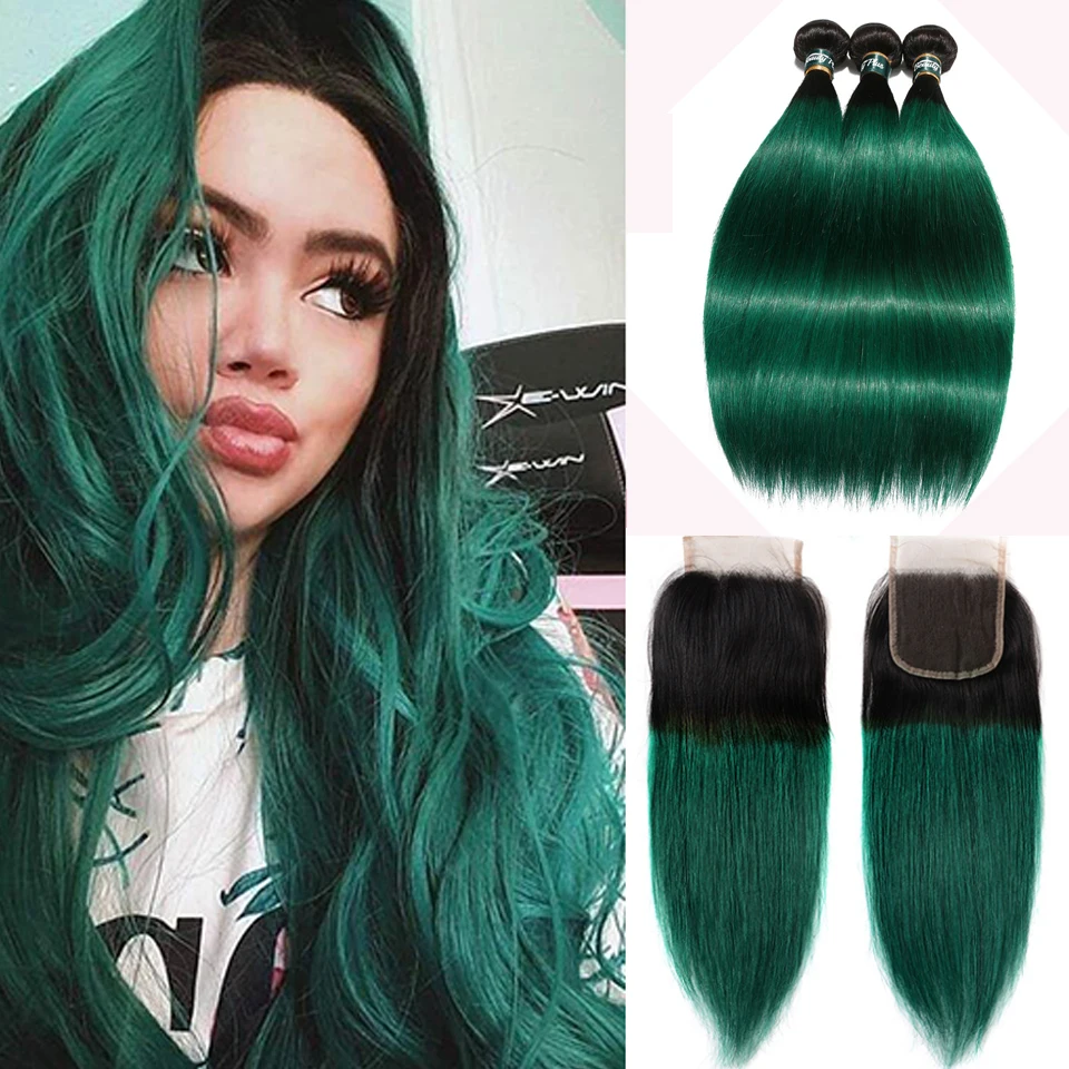 Зеленпряди волос омбре с застежкой Beauty Plus не Реми предварительно окрашенные