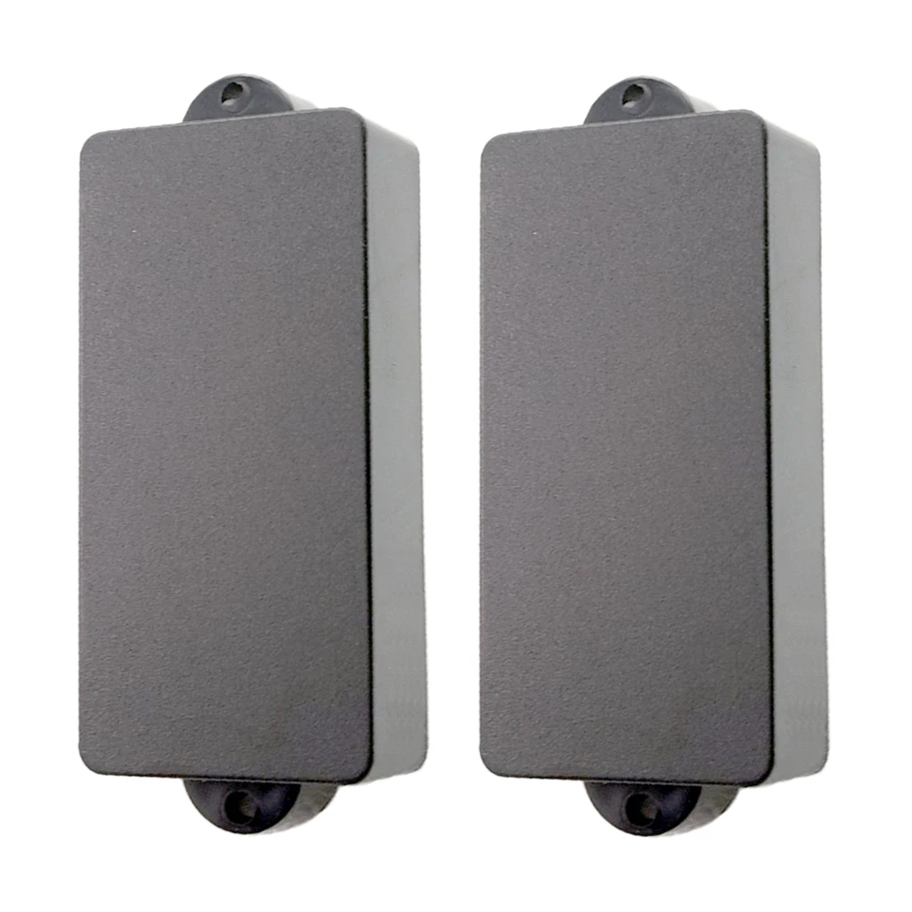 

2x Black No Hole Sealed Pickup Covers For 4-String PB Bass Accessory
