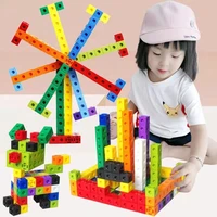 new square building blocks sets kids educational toy six cubes diy building blocks bricks construction toys montessori toys