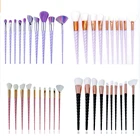 10 шт набор кисточек для макияжа с ручкой в форме рога единорога пудра смешивания теней для век макияж кисти белый черный косметический Красота Make Up Инструменты