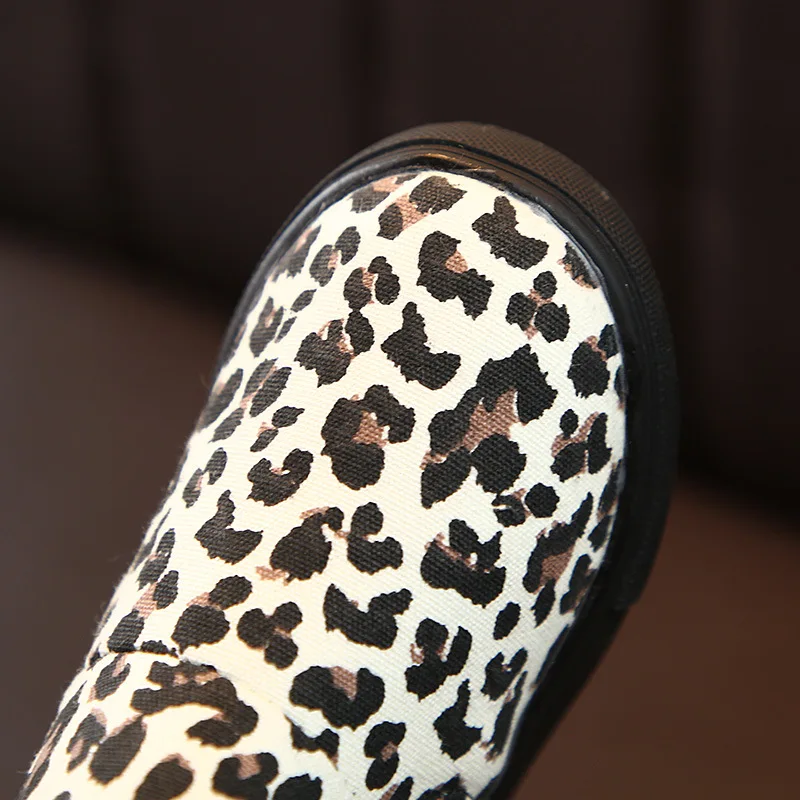 New Kids Shoes Girls Leopard Canvas Plush Boots Children Boys Warm Toddler Cotton Flat Baby Trainter | Детская одежда и обувь