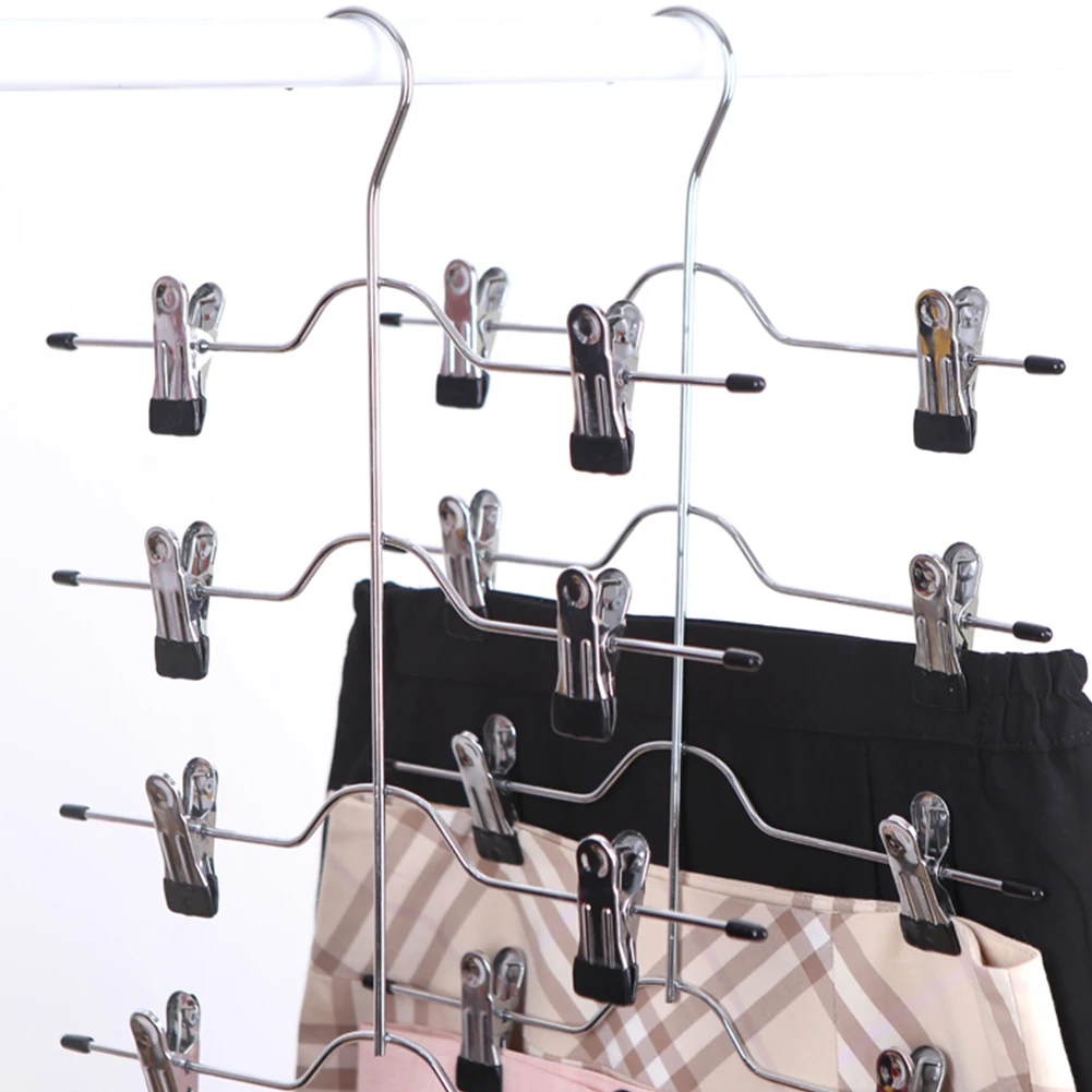 

Multi-functional Clothes Rack Four-layer Stainless Steel Pants Rack Hanger Baby Hangers for Home Storage