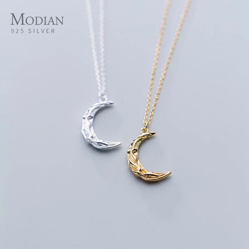 

Modian Модные Симпатичные луна ожерелье с подвеской для женщин из серебра 925 звено цепи ожерелье Корея Стиль, хорошее ювелирное изделие