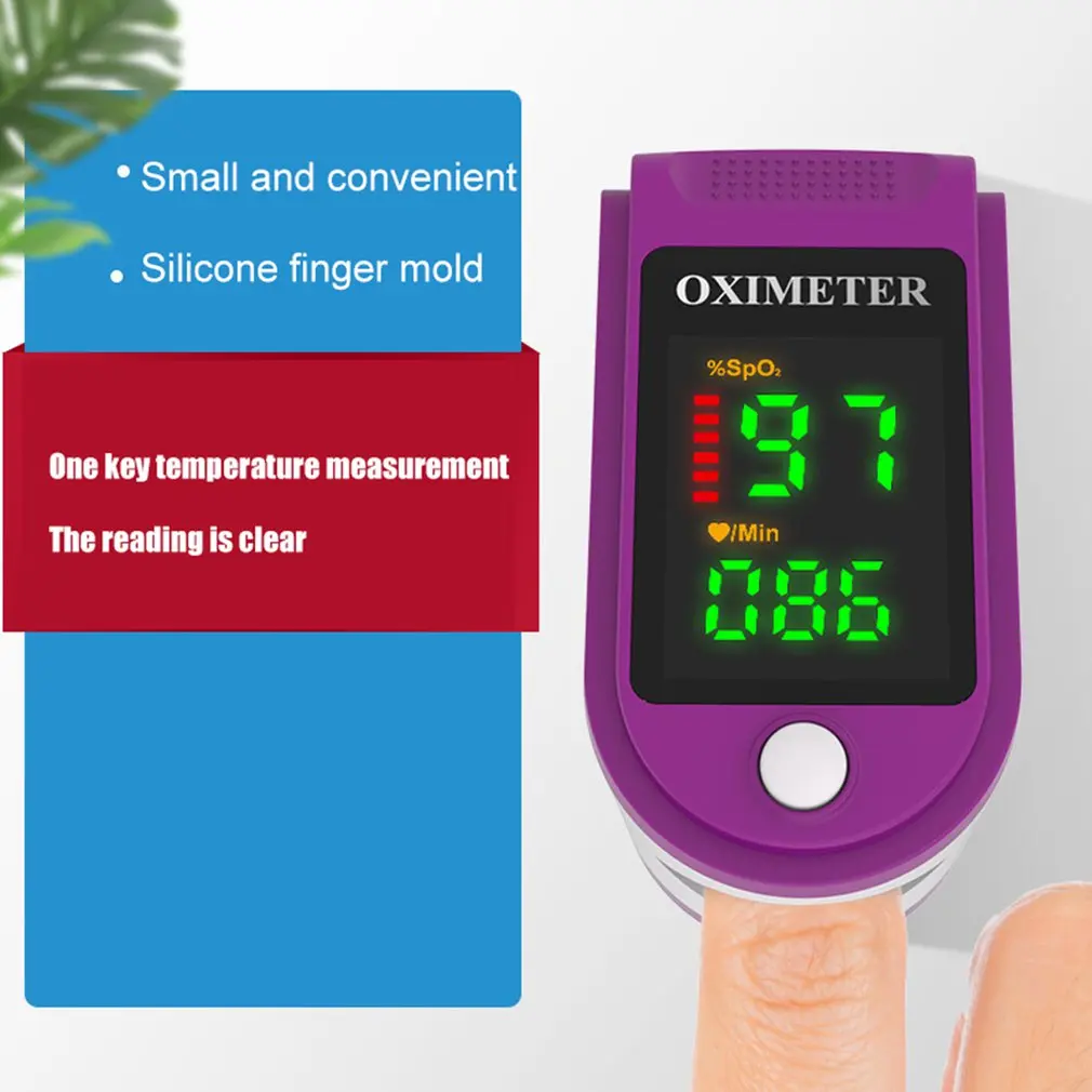 

Sfo01 Finger Clip Oximeter Blood Oxygen Pulse Monitoring Health Testing Convenient Household Oximeter