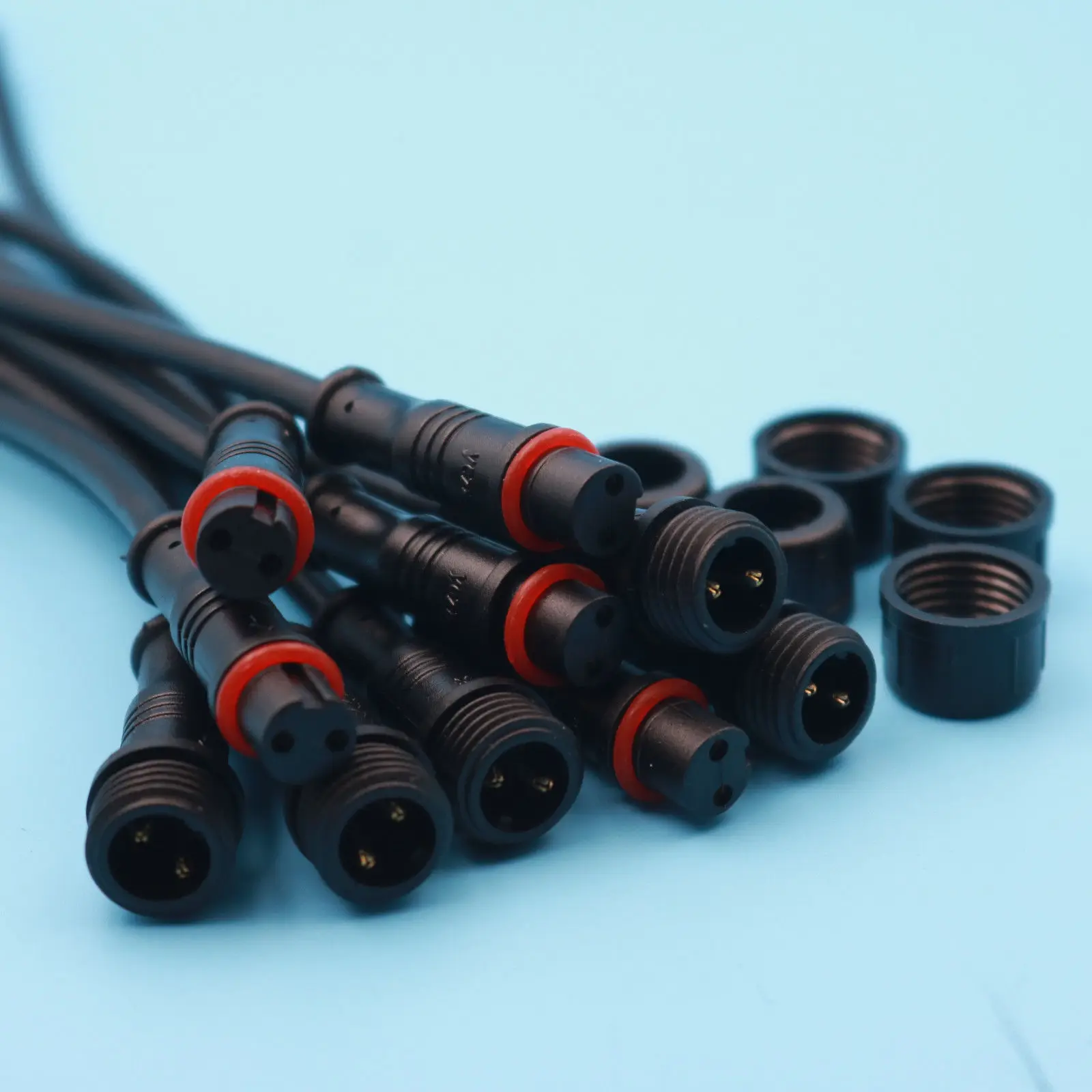 

22AWG Waterproof Connector Male Female Cable Cord Electrical Converter 500V 3A