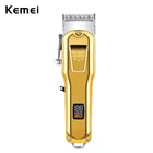 Kemei 10 Вт машинка для стрижки волос Профессиональный беспроводной резак для стрижки волос триммер для бороды набор для ухода за волосами перезаряжаемый светодиодный дисплей