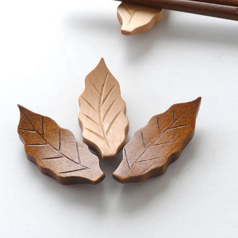 1 шт. деревянный держатель для палочек в форме листа|Палочки еды| |