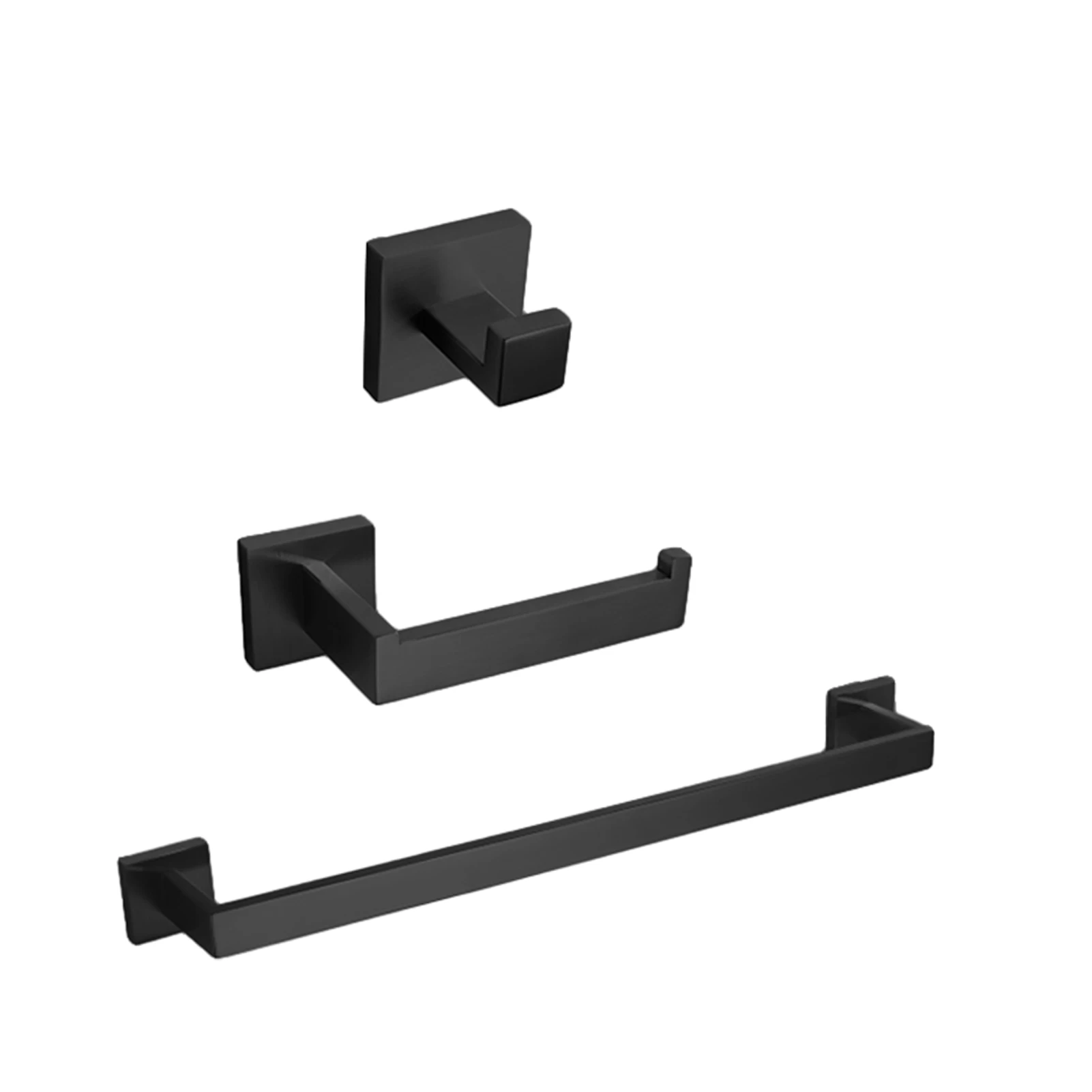 

3pcs/set Towel Hook Easy Install Bathroom With Screw Storage Space Saving Stainless Steel Clothes Cabinet Door DIY Wall Mounted