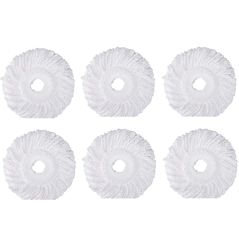 

Горячая Распродажа, XD-6Pcs 360 ° вращающаяся Сменная головка для швабры, круглая микрофибра стандартного размера, насадка для швабры для Hurricane ...