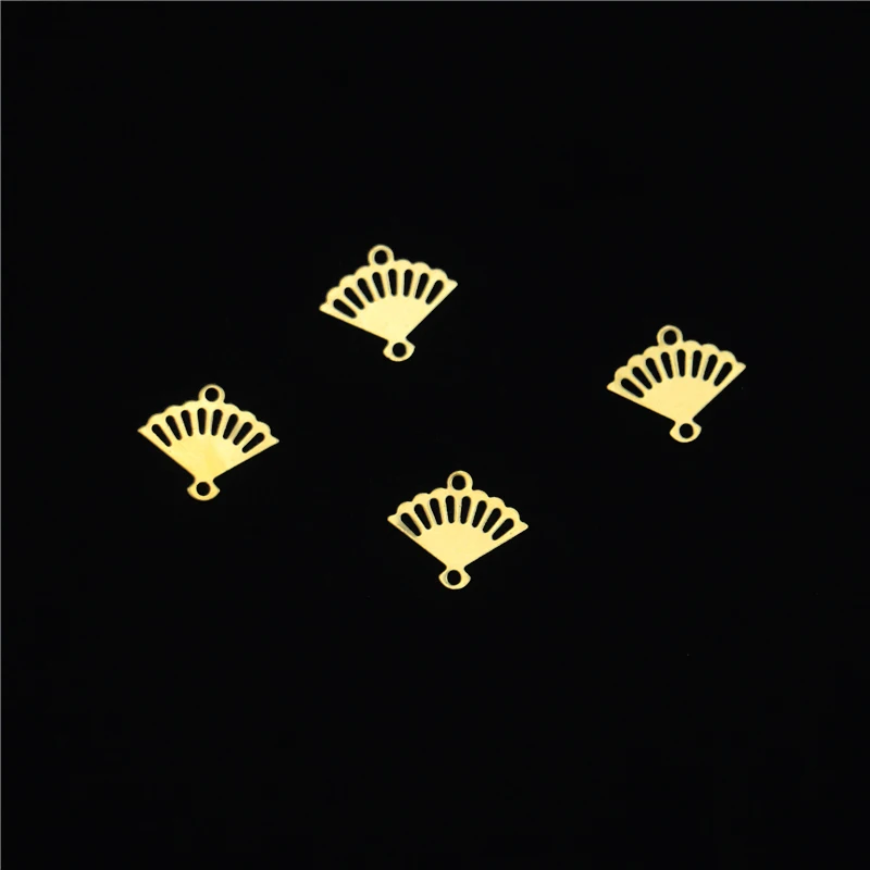 

Полый двойной подвесной плоский Веерообразный кулон, латунные ювелирные аксессуары, ожерелье, браслет, серьги, соединитель