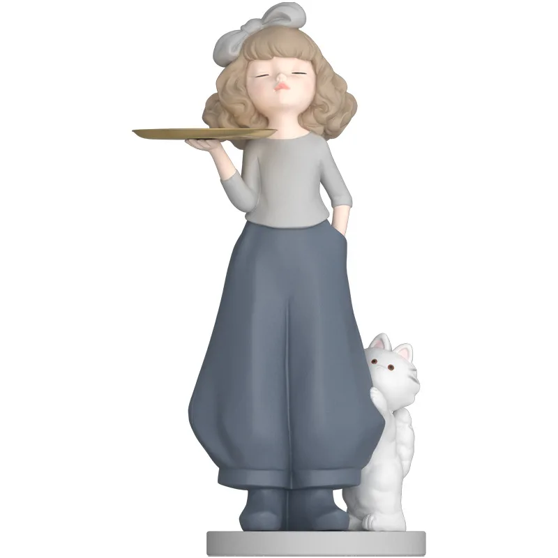 

Поднос для девочек с бантом, Креативные украшения, подставка для ключей на вход, для хранения гостиной, аксессуары для украшения дома, подст...