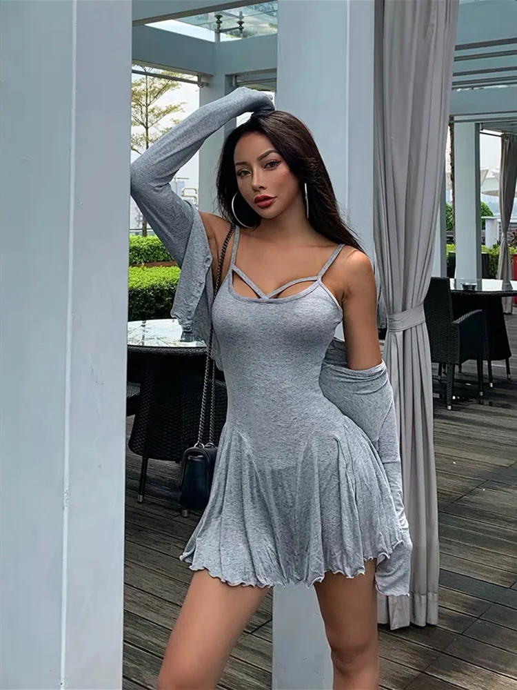 Женский костюм из двух предметов XIBANI короткий кардиган с длинным рукавом