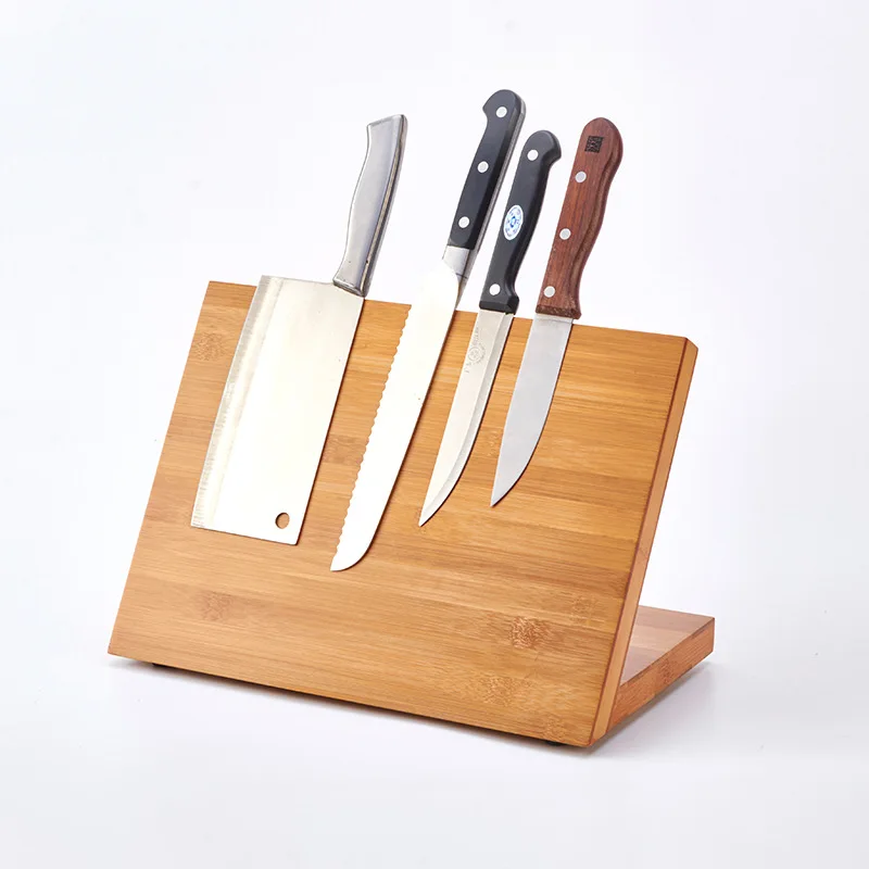 Spot supply kitchen supplies solid wood magnetic knife rest wooden magnet knife holder knife storage rack knife holder stand