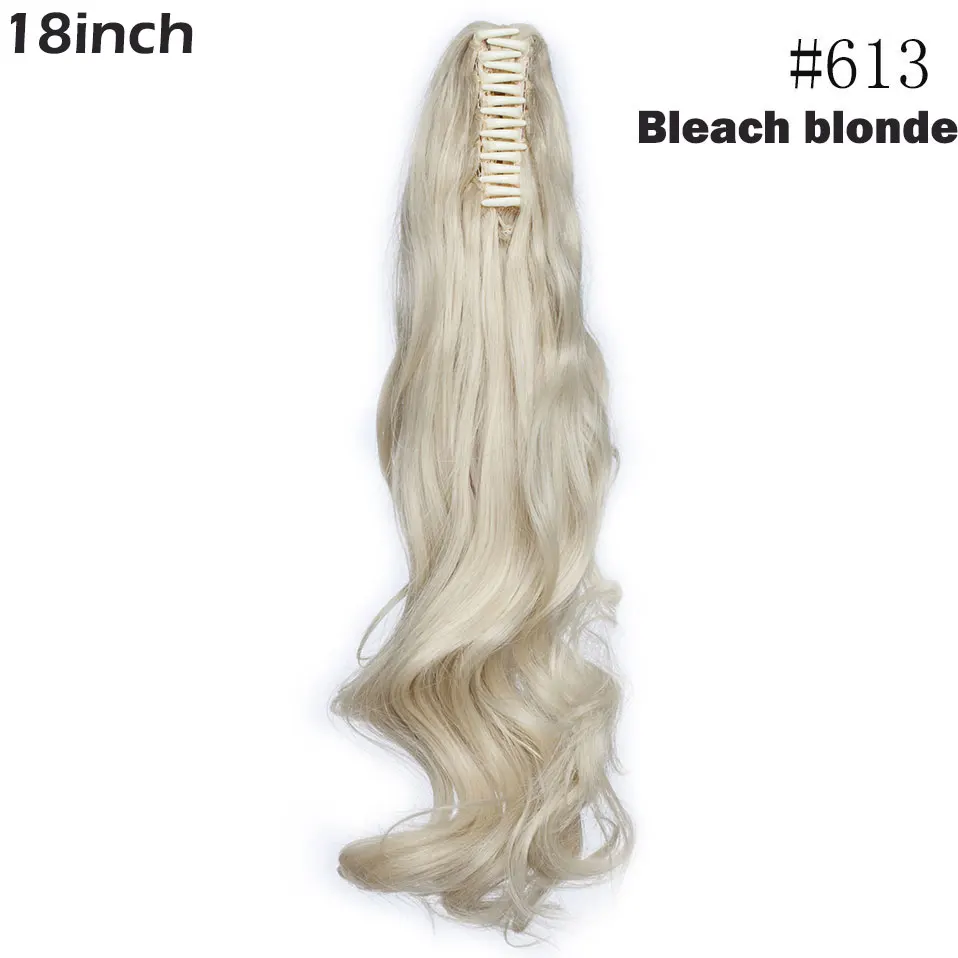bleach blonde S-noilite, 12-26 дюймов, заколка-коготь, конский хвост, наращивание волос, синтетический конский хвост, enxtension, волосы для женщин, конский хвост, шиньон - Цвет: bleach blonde