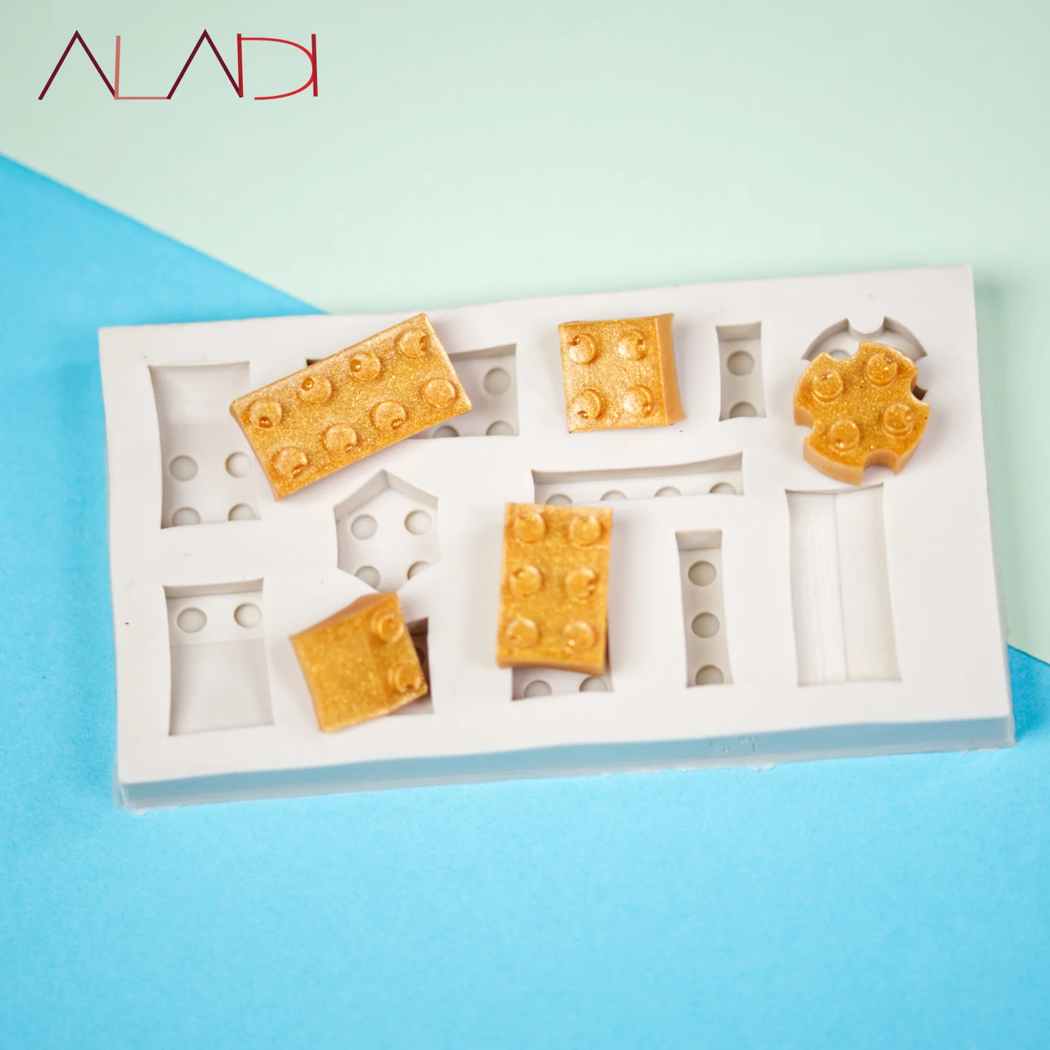 

Building Block Silicone Resin Mold Kitchen Baking Tools DIY Chocolate Pastry Fudge Mold Dessert Cake Decoration AD035