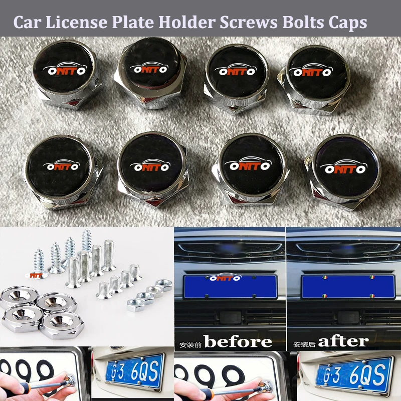 Для bmw skoda audi для Volvo и Toyota Nissan VW автомобиль держатель номерного знака Болты значок эмблема логотип шапки