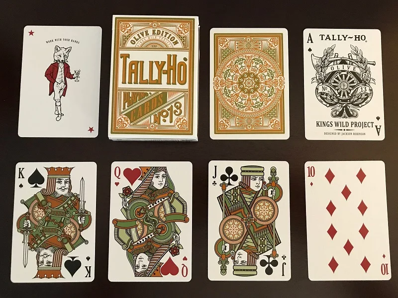Волшебные игральные карты Olive Tally-Ho колода размеров для покера USPCC лимитированный