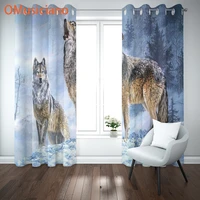 omusiciano full moon fantasy wolf living room bedroom cottage home decor curtain home window decoration 70 90 shading