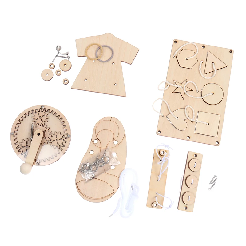 Tablero de actividad sensorial Montessori para ni&ntilde;os, juguetes artesanales, accesorios de Motor fino, educaci&oacute;n, juguete cognitivo-5