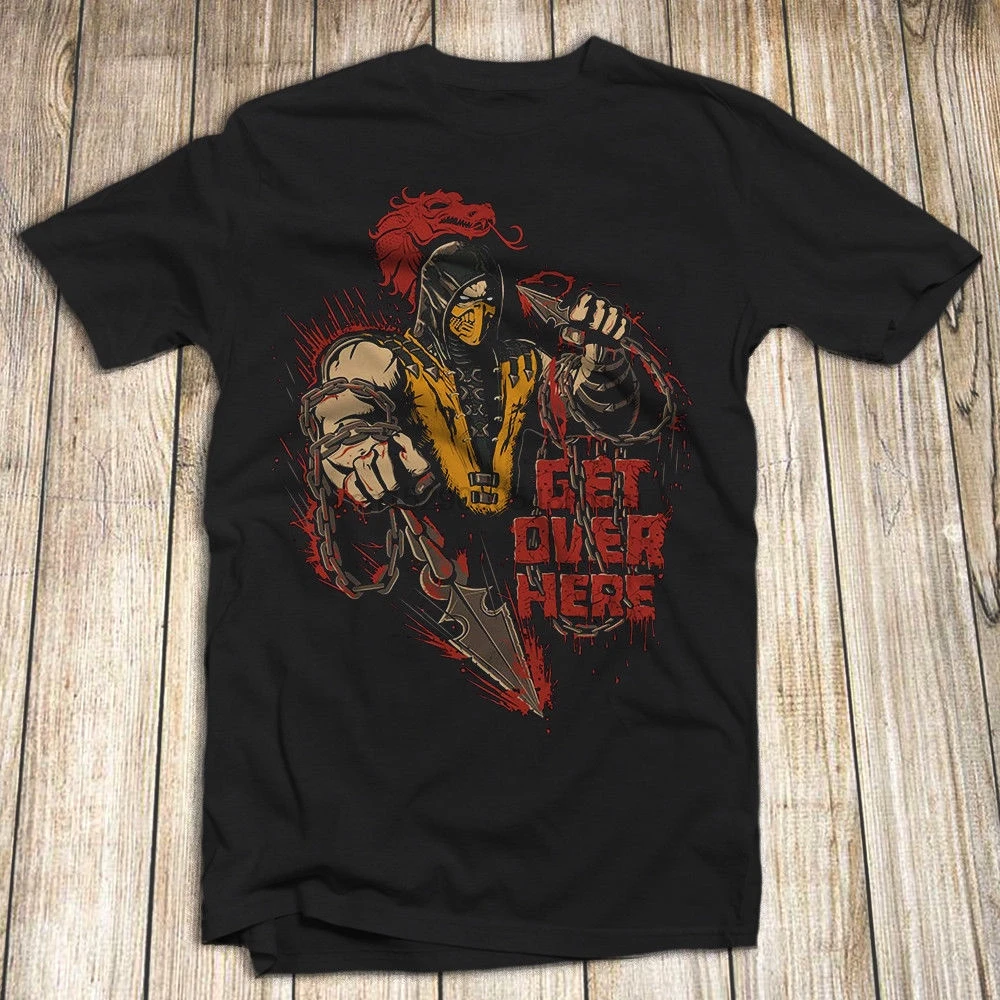Mmoral Kombat X Scorpion футболка Finish He Made In USA 2019 Красивые футболки Топ Летняя мужская мода