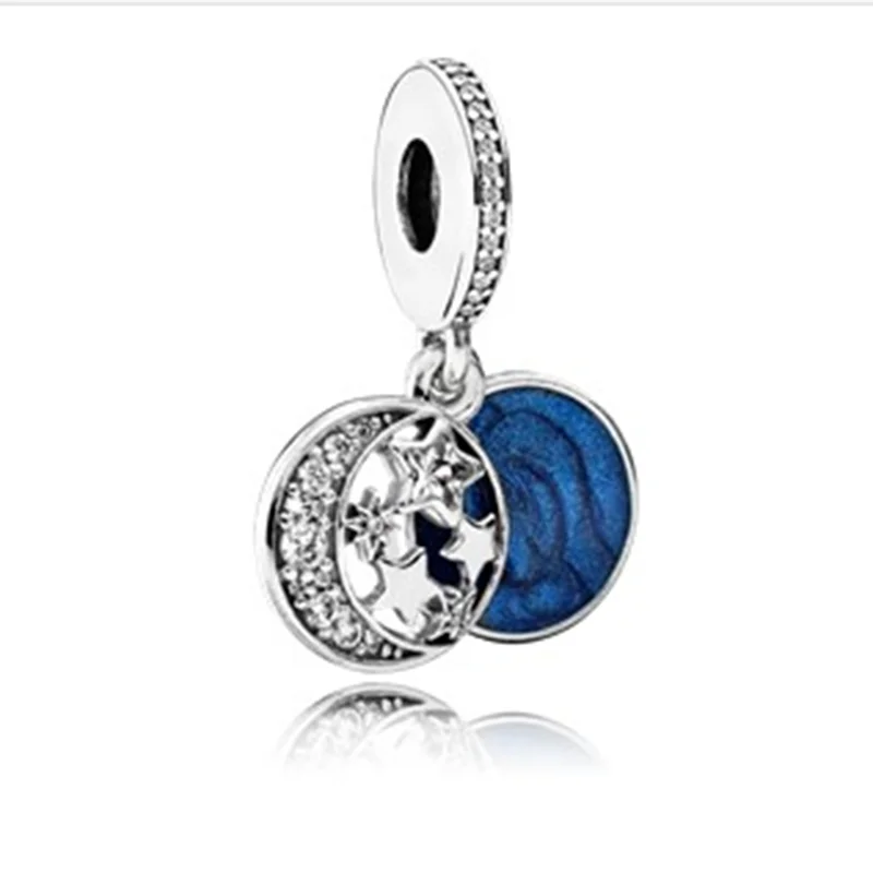 Серебро 925 Новое платье Мики Единорог Подвески бусины подвеска Подходит Pandora Браслеты и ожерелья для женщин DIY любителей ювелирных изделий