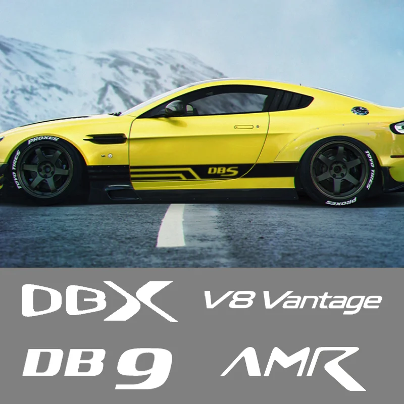 2 шт. наклейки на автомобильные двери виниловая пленка для Aston Martin V8 Vantage Cygnet DBX DBS DB9