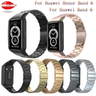 Ремешок из нержавеющей стали для смарт-браслета Huawei Band 6, сменный металлический браслет для Huawei Honor Band 6