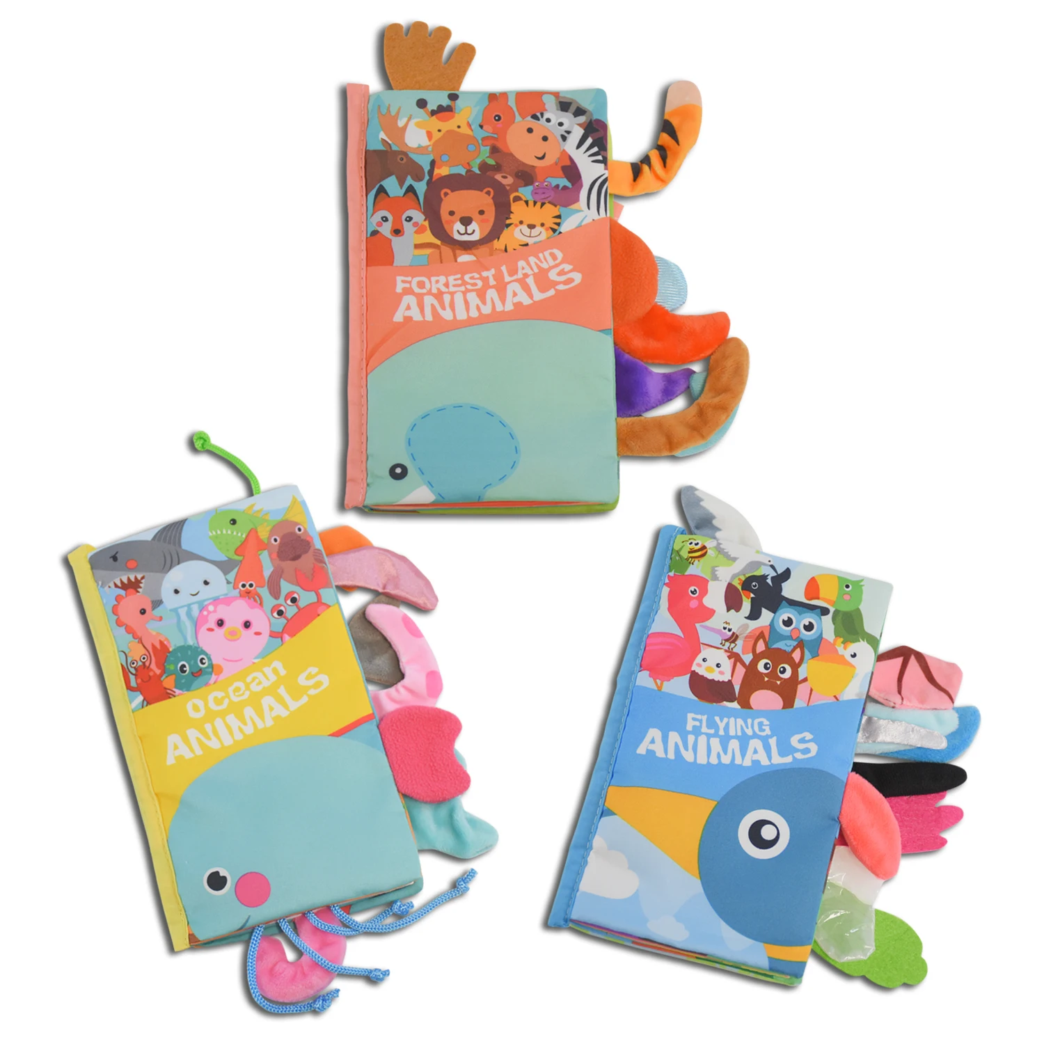 

Sound Paper Washable Cloth Book Baby Enlightenment Early Teaching Learnin Anti-tear Animal Cartoon Kids Puzzle Soft Fabric Books