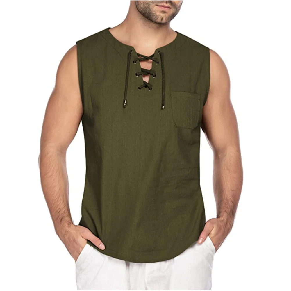 Размера плюс 2XL повседневные летние мужские однотонные Цвет платье без рукавов с