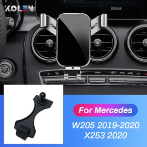 car mobile phone holder for mercedes benz c class w205 c180 c250 c300 glc x253 2019 2020 gps gravity bracket navigation stand free global shipping