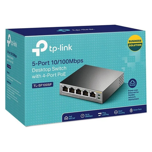Настольный коммутатор TP Link TL SF1005P PoE LAN 10/100 металл|KVM-переключатели| |
