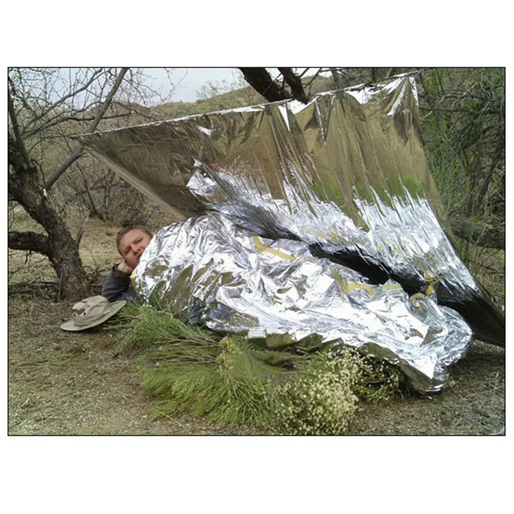 Аварийное одеяло 210*130 см изоляционная занавеска для выживания и спасения
