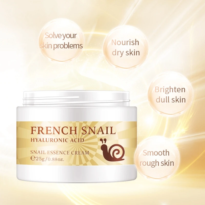

25g Anti Wrinkle Snail Essence Face Cream Hyaluronic Acid Anti-Aging Moisturizing Nourishing Collagen Serum Skin Care Lotion