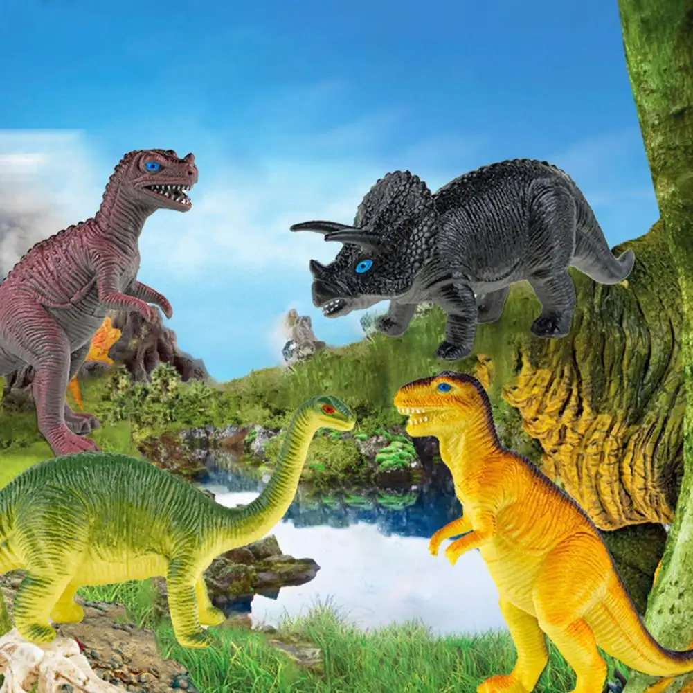 

12Pcs/Set Dinosaur Models Simulation Wear-resistant Portable Kids Miniature Dinosaur Toy for Entertainment