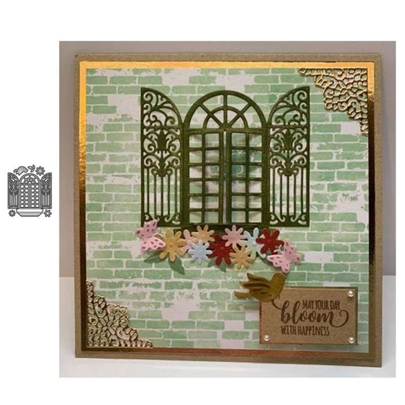 Металлические режущие штампы для окон фоновая форма скрапбукинга бумаги ножей