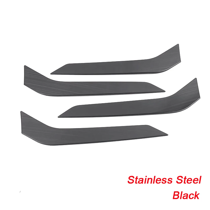 Stainless Steel Blac 4 шт. Автомобильная стильная Внутренняя Рамка дверной ручки с блестками для Volkswage Jetta A7-настоящее внутреннее покрытие ручки двери наклейки с блестками - Название цвета: Stainless Steel Blac