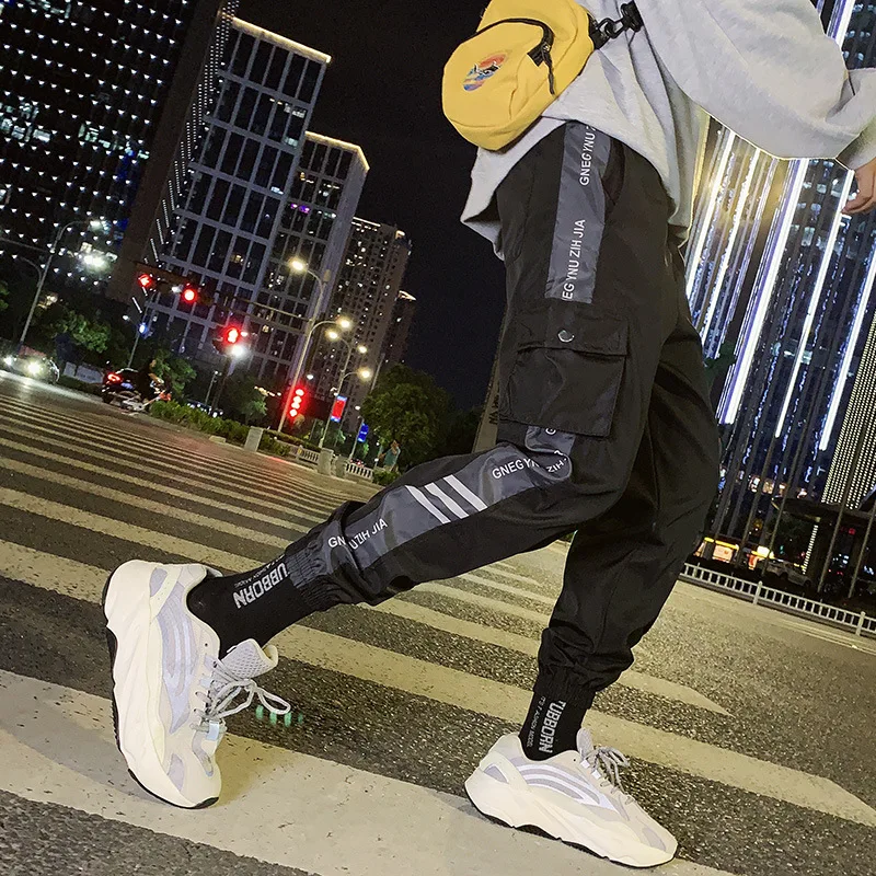 Зимние Повседневные брюки для бега в стиле хип хоп мужские бархатные штаны