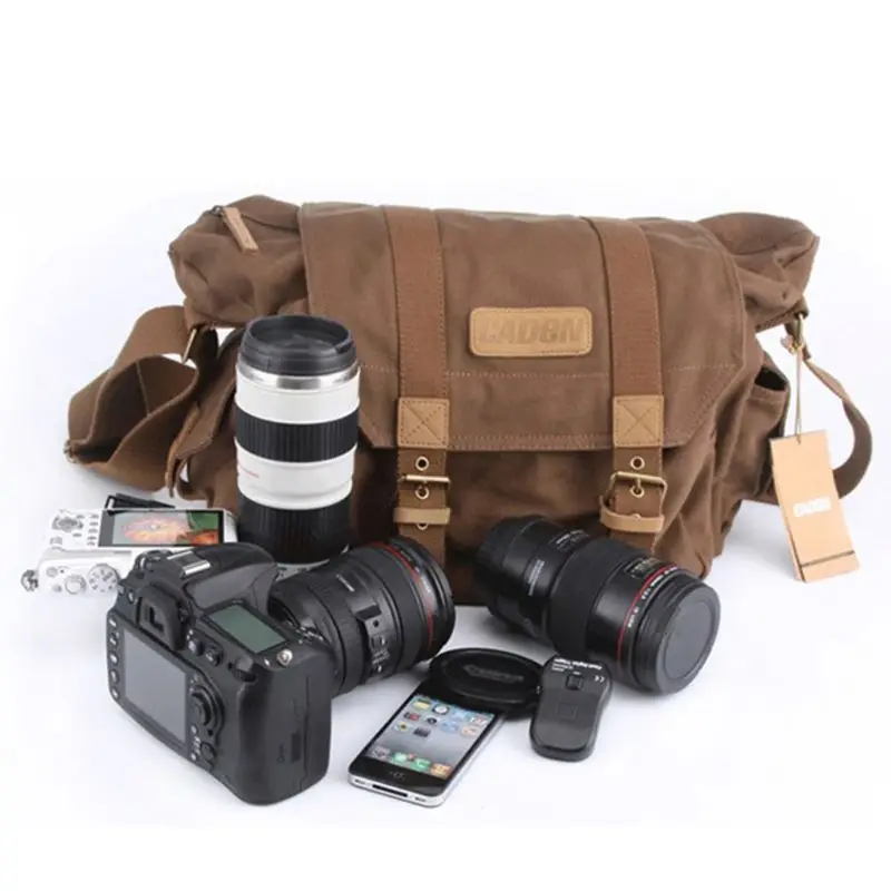 Водонепроницаемая Холщовая Сумка на плечо для камеры мягкая сумка фото и
