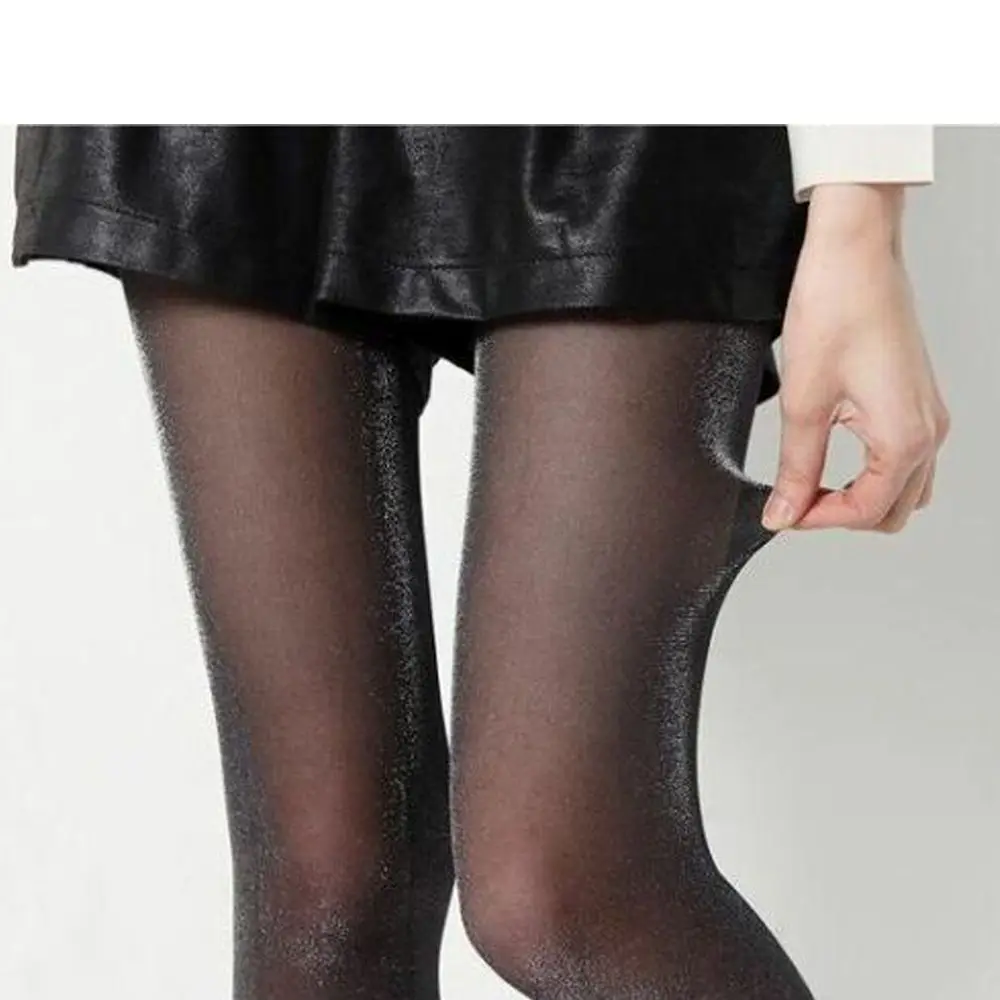

Женские серебряные блестящие колготки с защитой от крючков, блестящие колготки, блестящие колготки