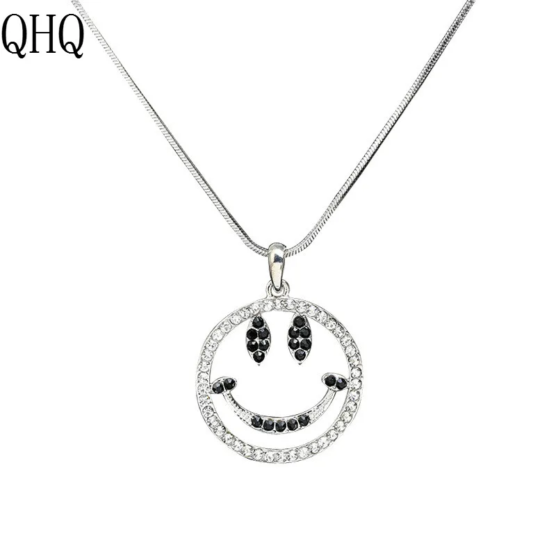QHQ pendant necklace chocker chain best friends female accessories jewelry zirconia pearl natural stone gifts jewellery | Украшения и
