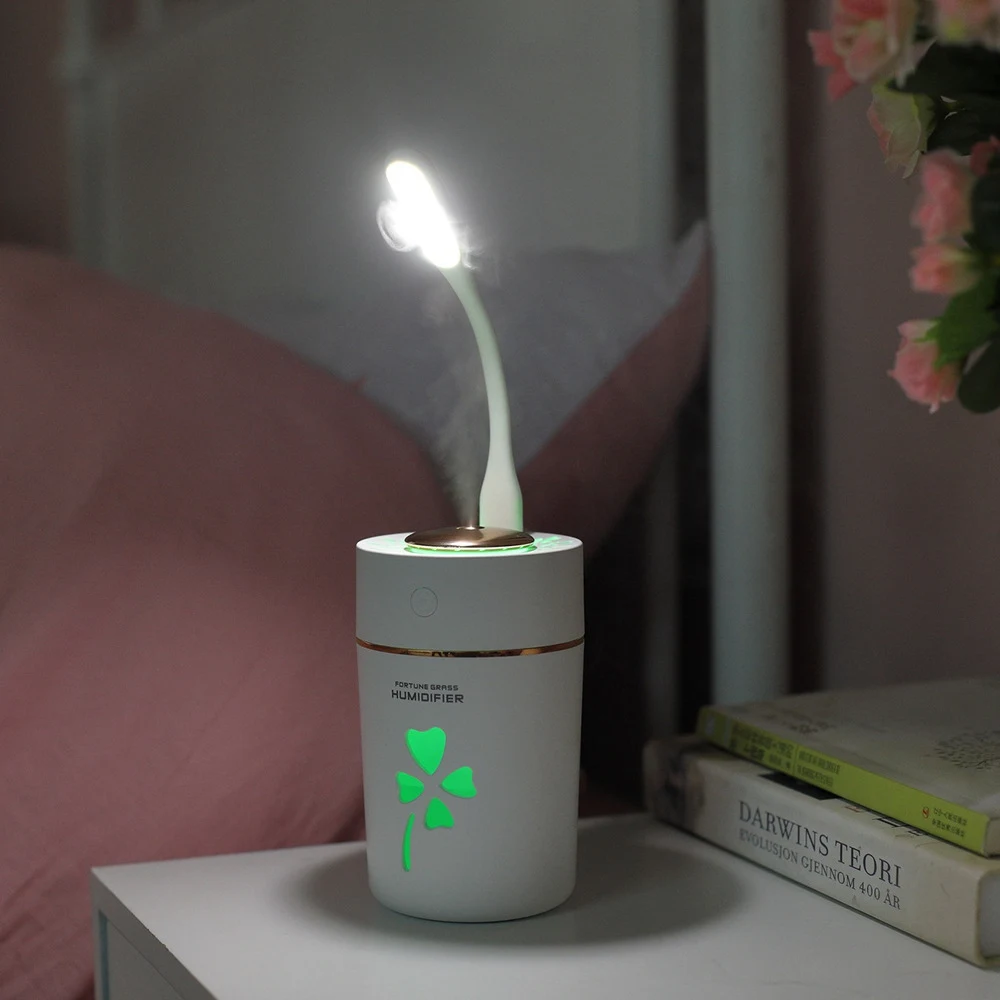 

Household Car Purifier Atomizer 280ML Lucky Grass Aroma Diffuser USB Mini Air Humidifier Colorful LED Night Light