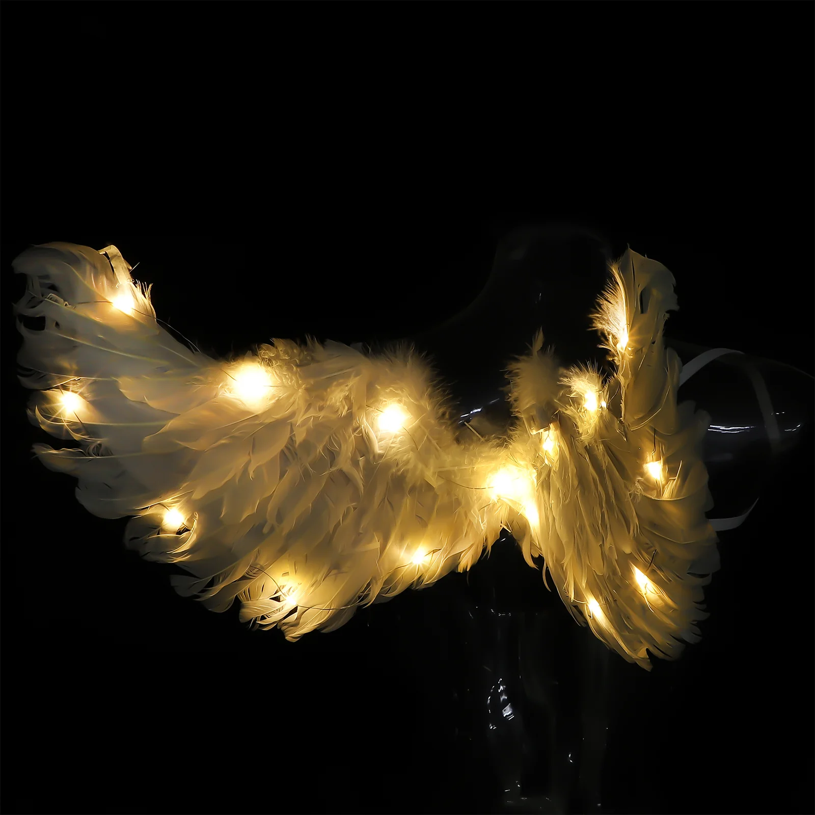 

1Pc Glowing Plume Prop Dance Performance Decor Party Lovely Prop (Warm Light)