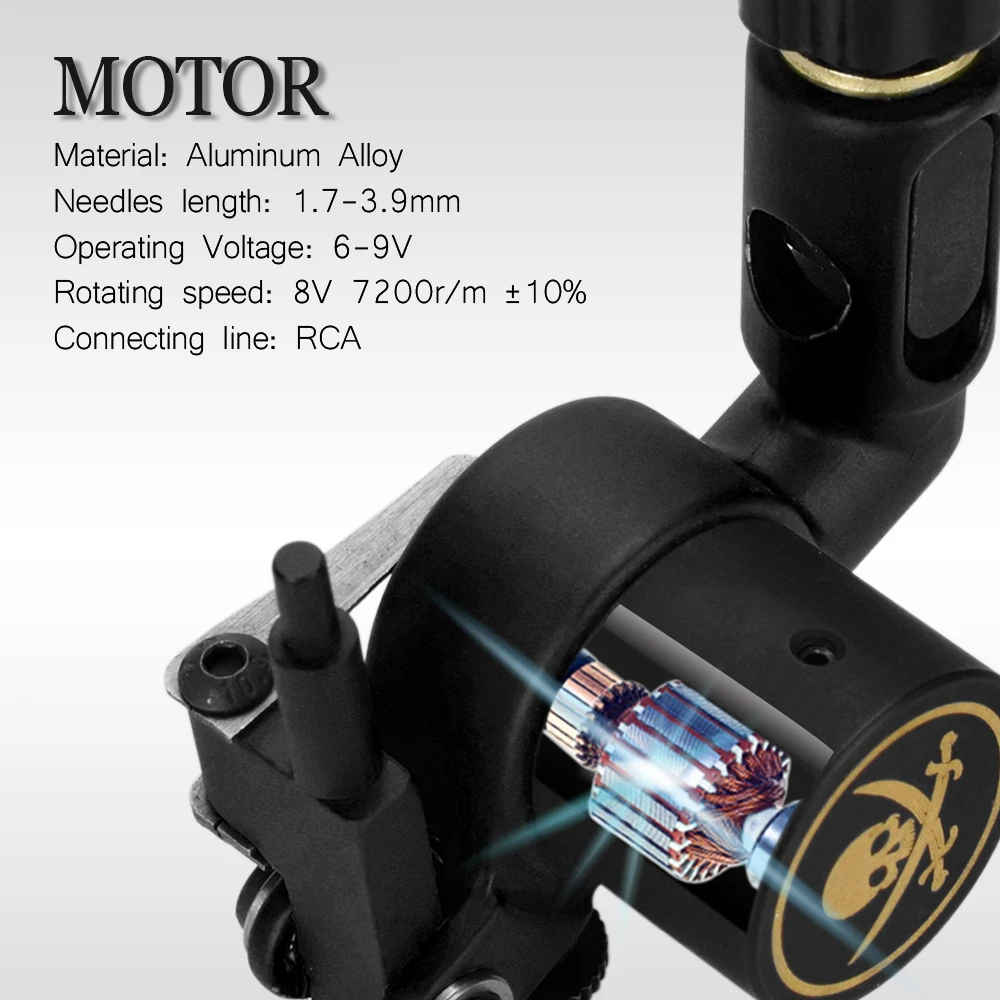 Череп машинка для татуировки мотор маленькая и милая роторная татуировка машина