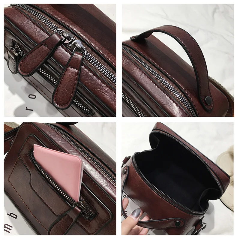 

Scurtain Women Shoulder Bags Retro Fashion Women Messenger Bags Zipper Luxury Brand Handbags Casual Women Bags Sac A Main Femme