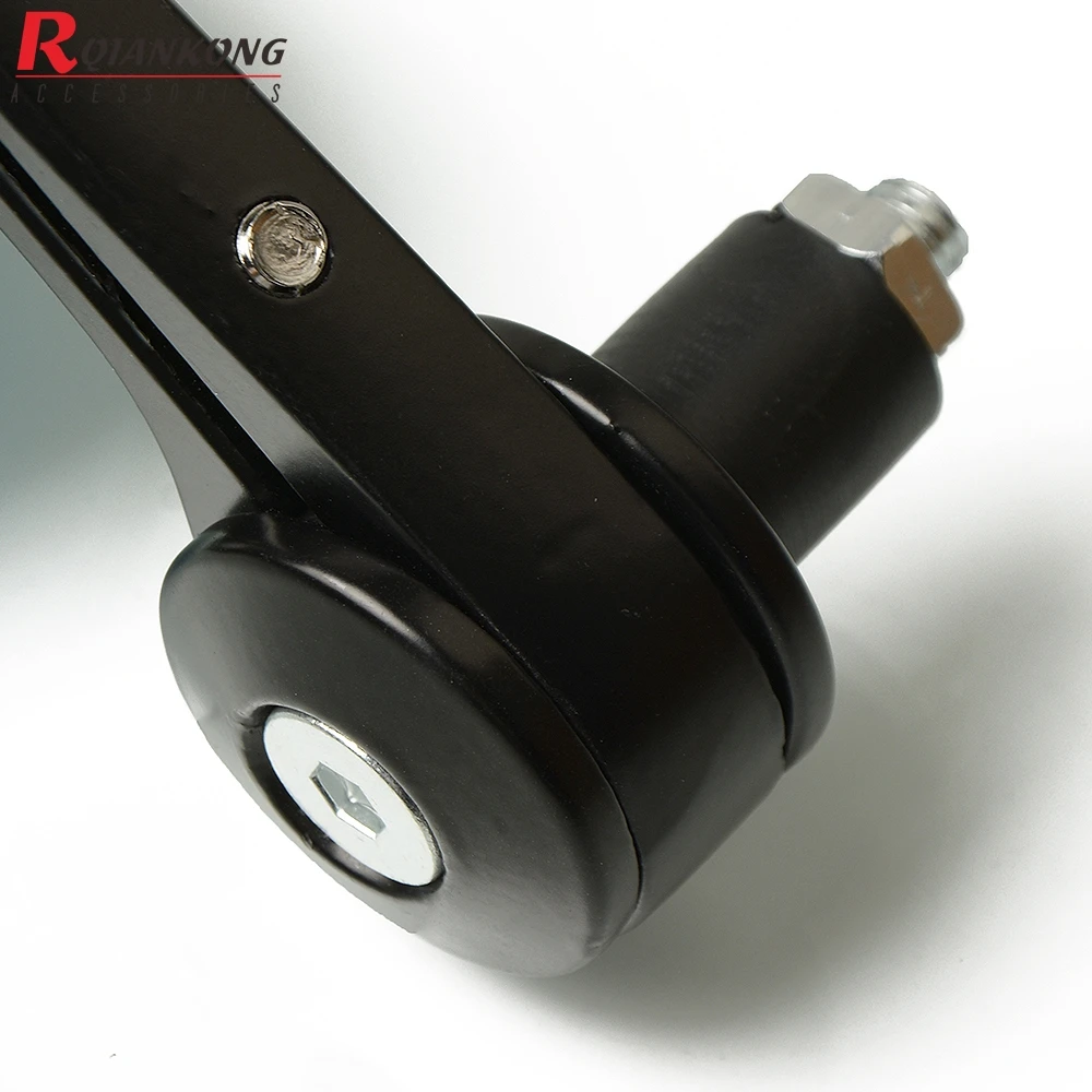 Универсальный мотоцикл Зеркальный Алюминиевый черный 22 мм ручка бар конец