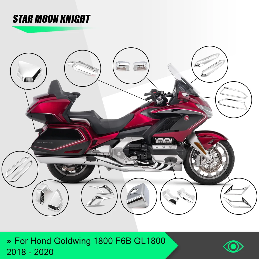 

Мотоцикл передняя и задняя хромированная Накладка для Honda Goldwing 1800 F6B GL1800 2018 2019 2020 аксессуары для мотоциклов