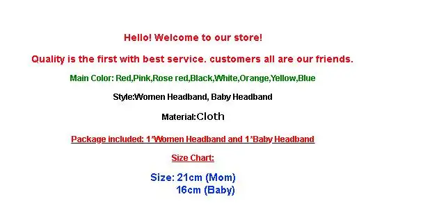 Женская однотонная повязка на голову в стиле бохо с бантом для мамы и девочки