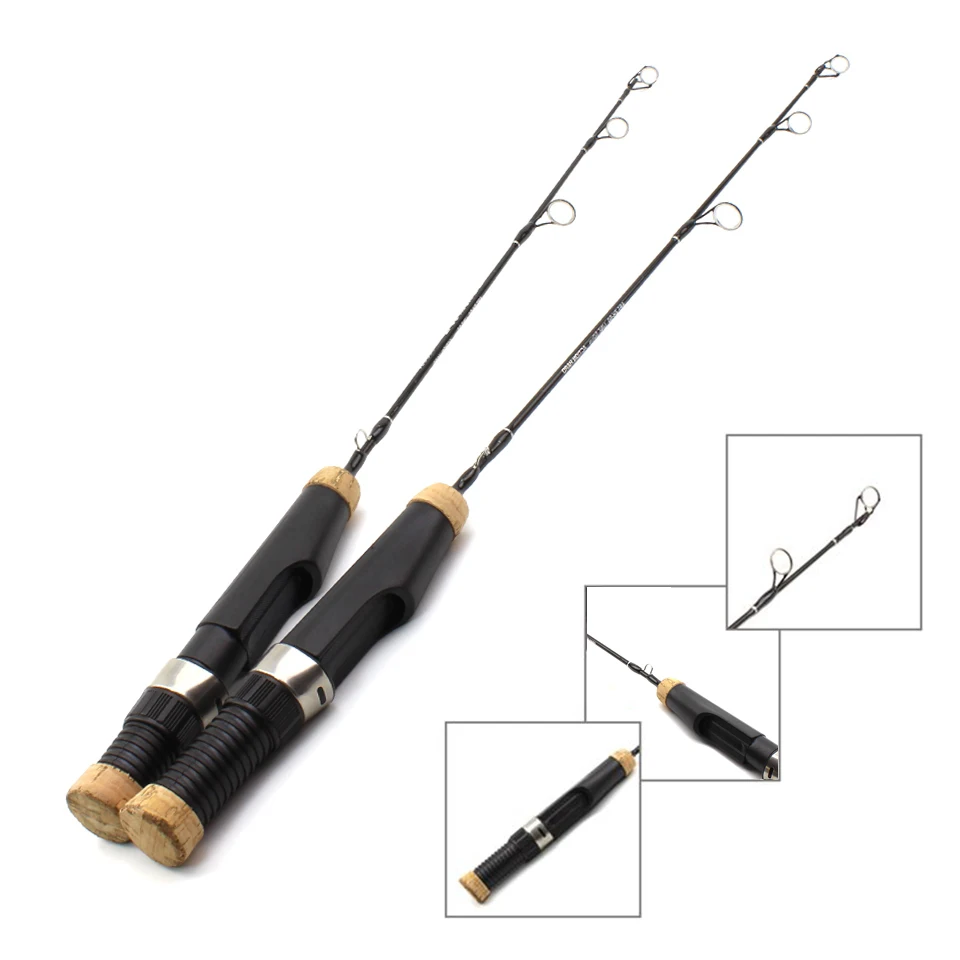 2 шт. 60 см зимняя удочка для подледной рыбалки углеродный материал путешествий
