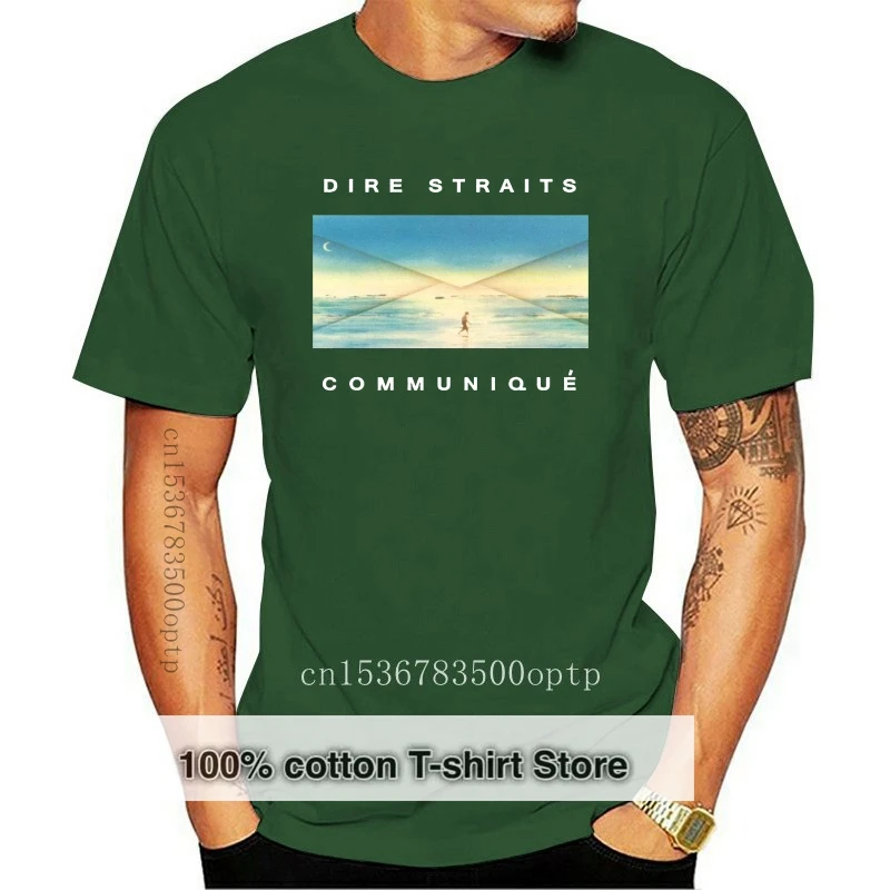 

2019 New Arrivals Dire Straits Communique T Shirt Blue Poster All Sizes S 5Xlbrand Clothing Men T Shirt